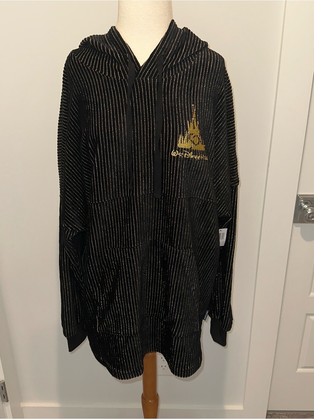 Walt Disney World 50th Anniversary Gold Luxe Spirit Jersey Hoodie Adult Large